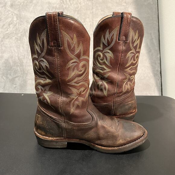 Dan Post Work Welt Boots Men's 9.5 D Brown Leather Western Work Boots - Picture 8 of 10